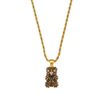 Colar Pingente de Urso com Zircônia Banhado a Ouro 18k