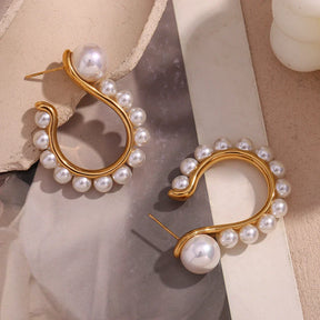 Brincos Elegância Pérola com Zircônia