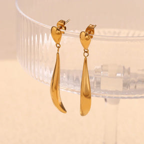 Brincos Gota de Ouro Elegante