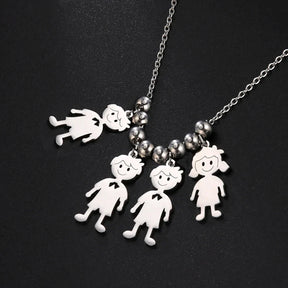 Colar Personalizado de Aço Inoxidável para Toda a Família