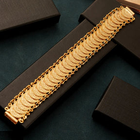 Pulseira Banhada a Ouro com Moeda Turca para Mulheres