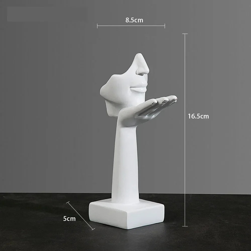 O Silêncio é Ouro - Estatueta Pensador de Arte Abstrata