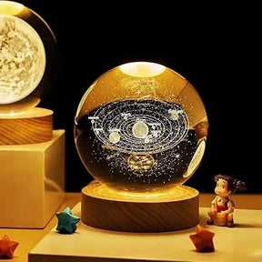 Luminária LED USB com Bola de Cristal Galáxia