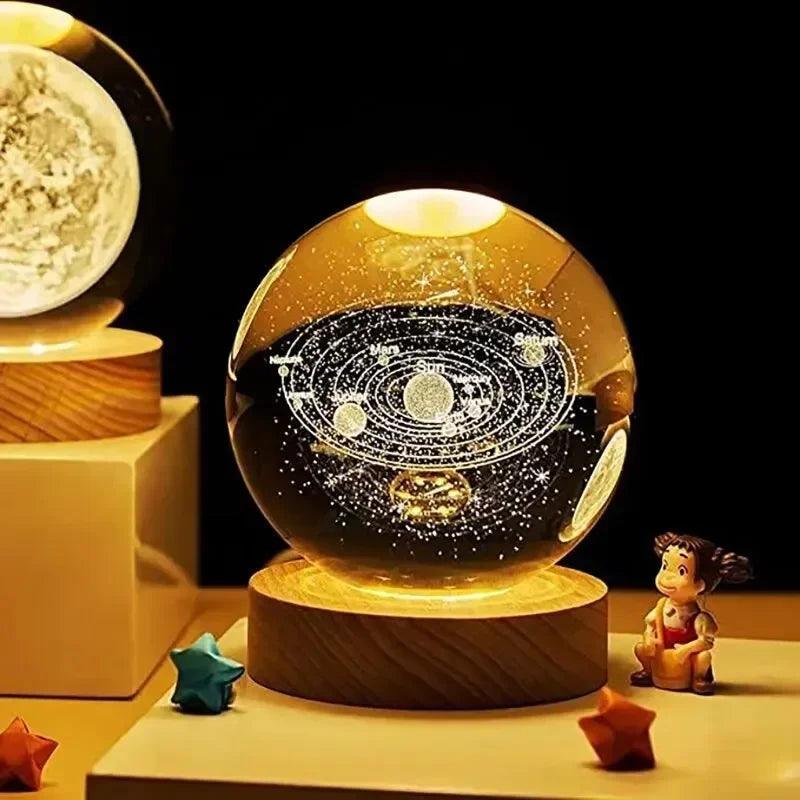 Luminária LED USB com Bola de Cristal Galáxia