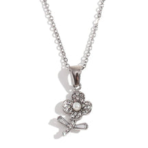 Colar Elegante com Pingente de Flor e Zircônia