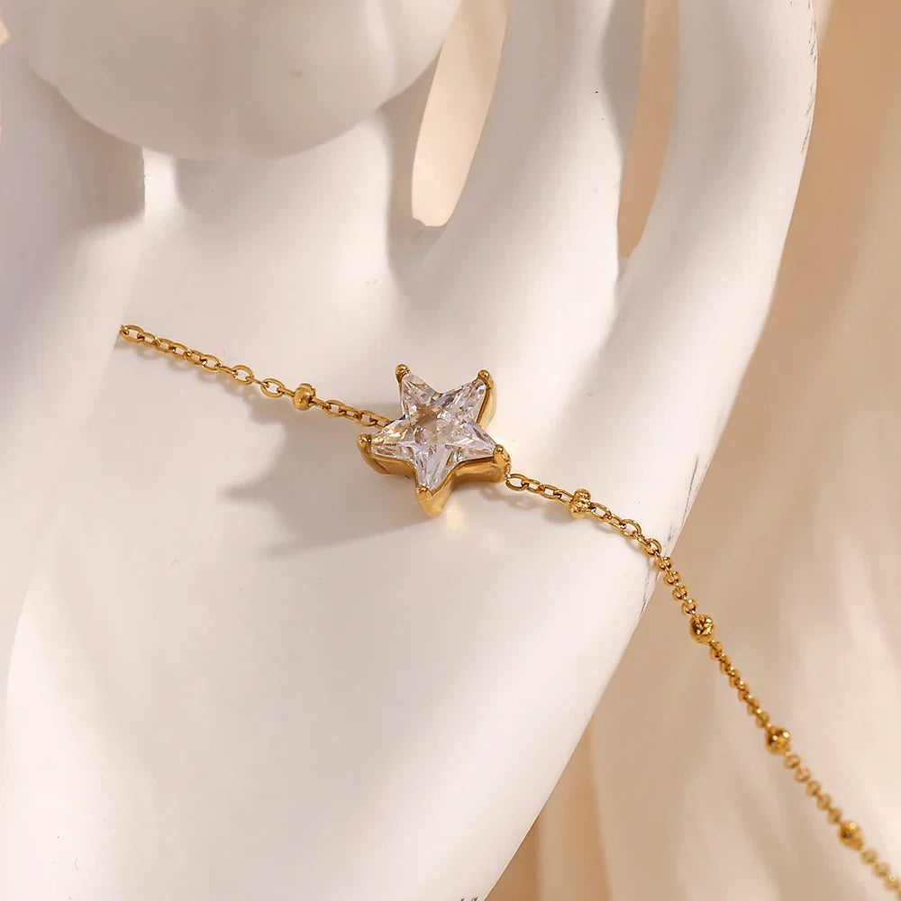 Pulseira Estrela de Zircônia Elegante