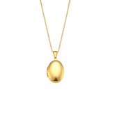 Colar Relicário Oval Dourado Elegante