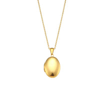 Colar Relicário Oval Dourado Elegante