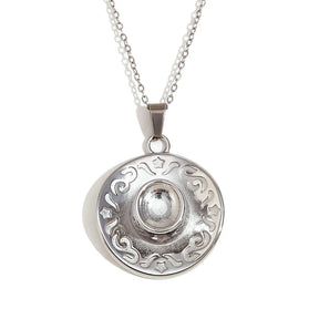 Colar Pingente Chapéu Cowboy em Aço Inoxidável 18K