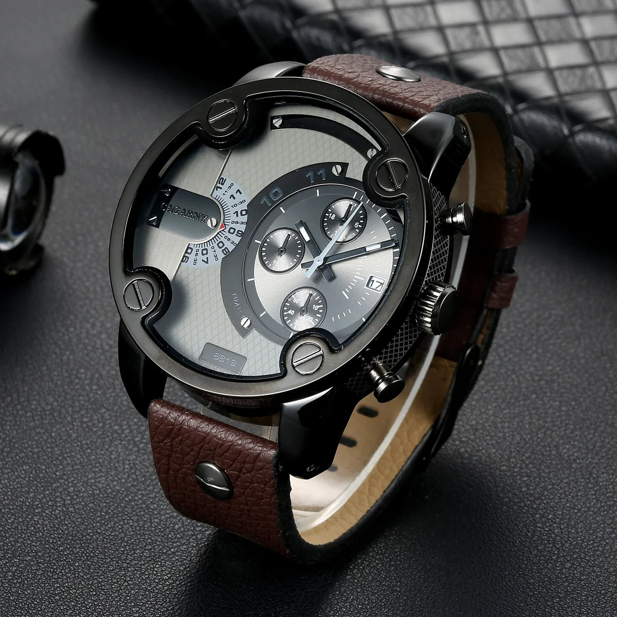 Relógio Masculino DZ Sport Fashion 6819B - Mecânico com Mostrador Grande