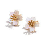 Brincos Flor de Cerejeira E.B.belle - Luxo e Elegância