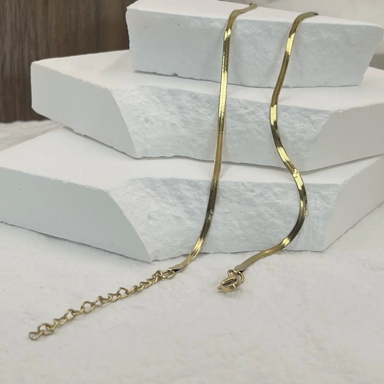Colar Unissex de Aço Inoxidável banhado ouro 18k Dourado - Estilo Minimalista