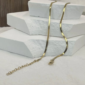 Colar Unissex de Aço Inoxidável banhado ouro 18k Dourado - Estilo Minimalista