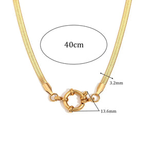 Colar Elegância Dourada com Pingente Circular