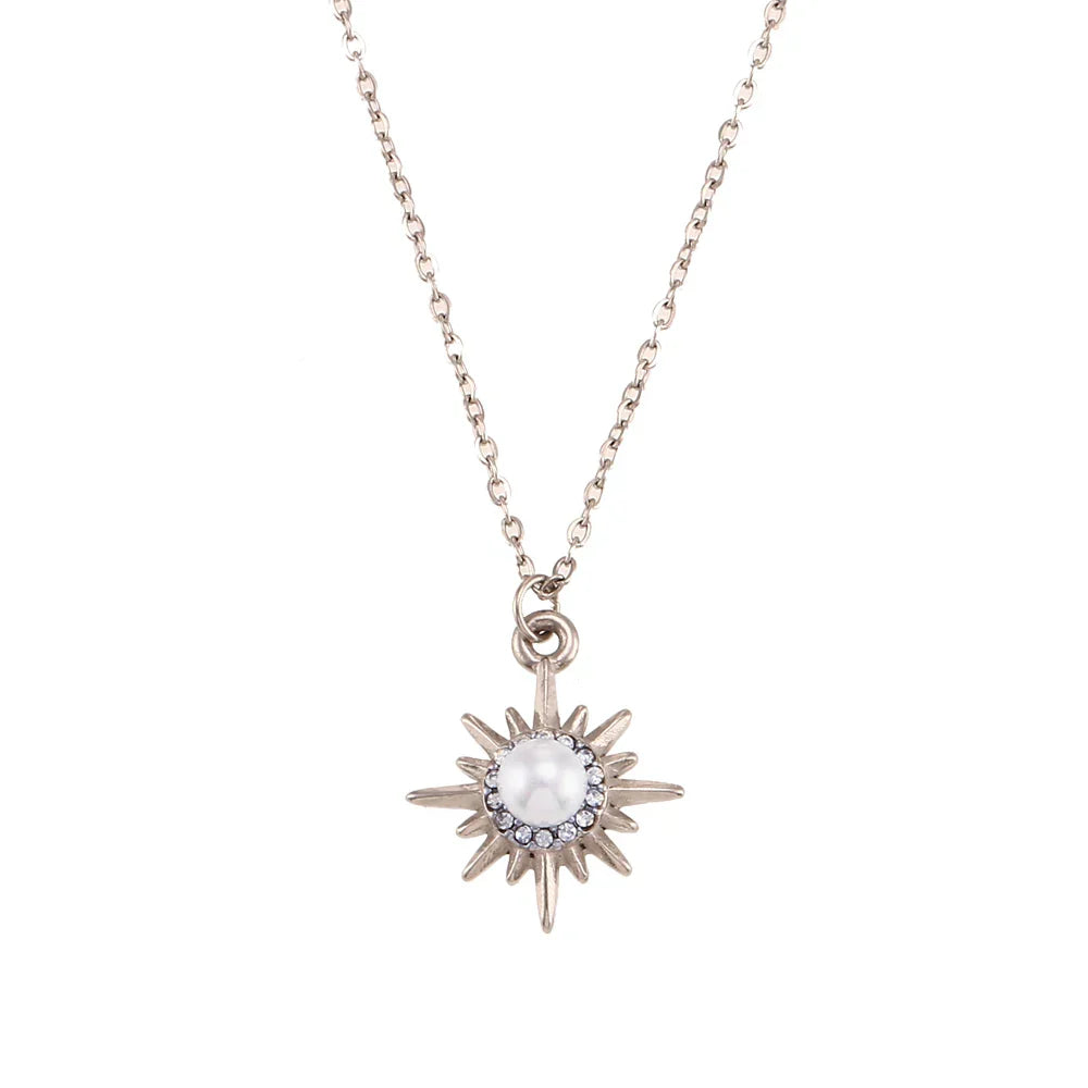 Colar Lucky Star com Zircônia e Pérola