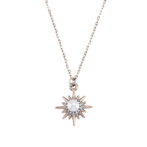 Colar Lucky Star com Zircônia e Pérola