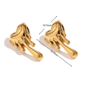 Brinco Derretendo Amor  TT Banhados a Ouro 18k