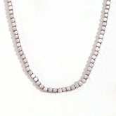 Colar Elegante de Aço Inoxidável com Zircônias