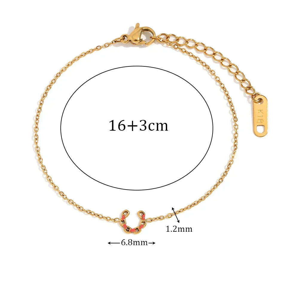 Pulseira Encanto Flor Esmaltada Burnetts Joias