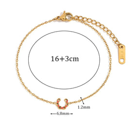 Pulseira Encanto Flor Esmaltada Burnetts Joias