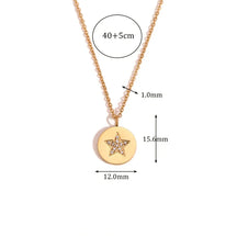 Colar Estrela em Aço Inoxidável com Zircônia