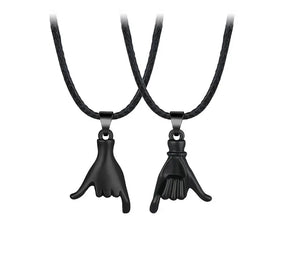 2pcs/set Pull Hook Hands Couple Necklace Pinky Swear Promise Love Hug Chain Necklace for Best Friend Couples Birthday Gifts