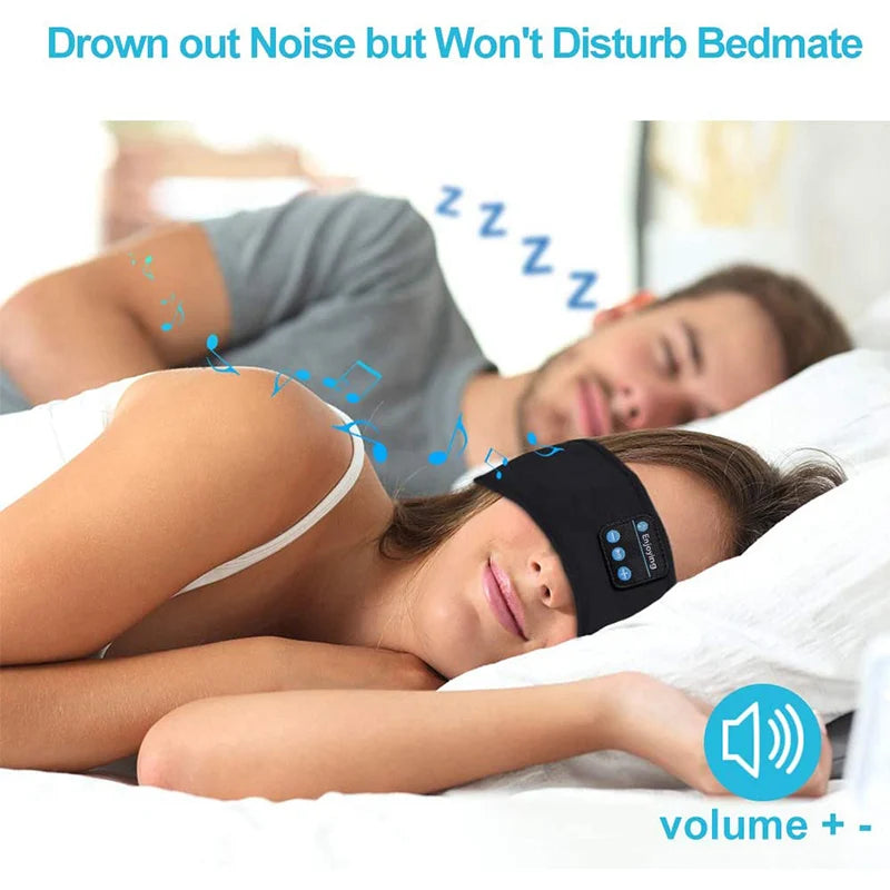 BANDANA INTELIGENTE PARA DORMIR 
COM BLUETOOTH - Fones de ouvido sem fio bluetooth sono máscara de olho fone de ouvido macio elástico confortável esportes bandana bluetooth música fone de ouvido