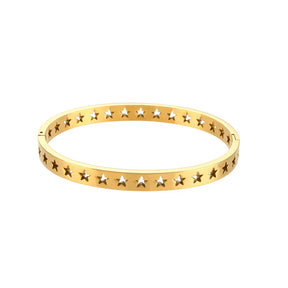 Pulseira Estrelada Burnetts Joias em Aço Inoxidável