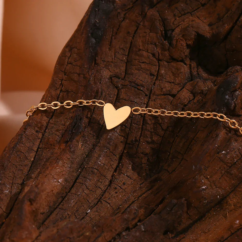 Pulseira Coração Dourada Burnetts