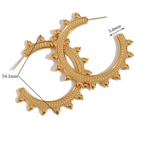 Brinco Argola Boho Ouro 18K