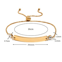 Pulseira Elegante com Placa de Zircônia Ajustável
