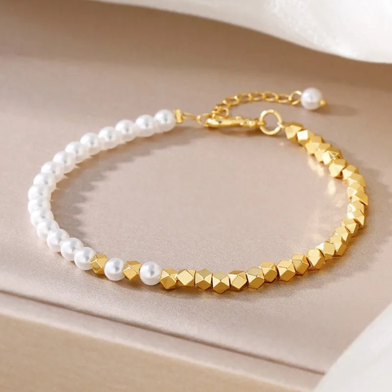 Pulseira Elegante de Pérolas Barrocas - Loja Burnetts