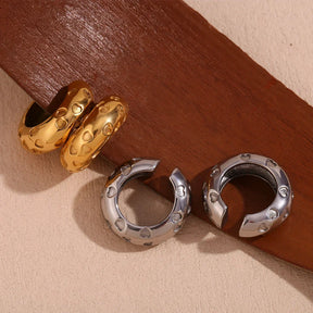 Brinco de Clip Coração Banhado a Ouro 18K