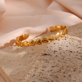 Pulseira Coração Trançado Banhada a Ouro Burnetts