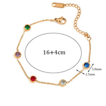 Pulseira Elegante de Zircônia Colorida