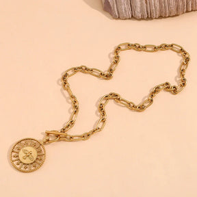 Colar Pingente Totem Pássaro Divino em Ouro 18K