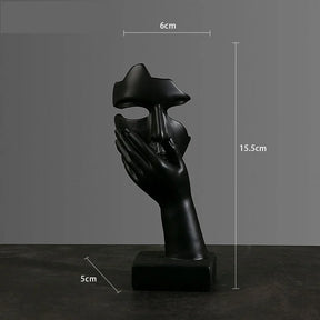 O Silêncio é Ouro - Estatueta Pensador de Arte Abstrata