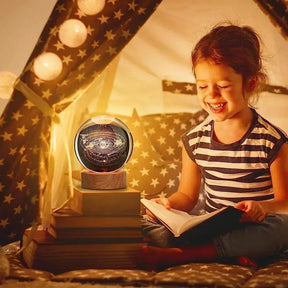 Luminária LED USB com Bola de Cristal Galáxia
