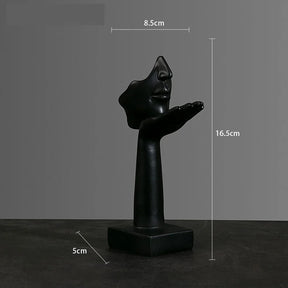 O Silêncio é Ouro - Estatueta Pensador de Arte Abstrata