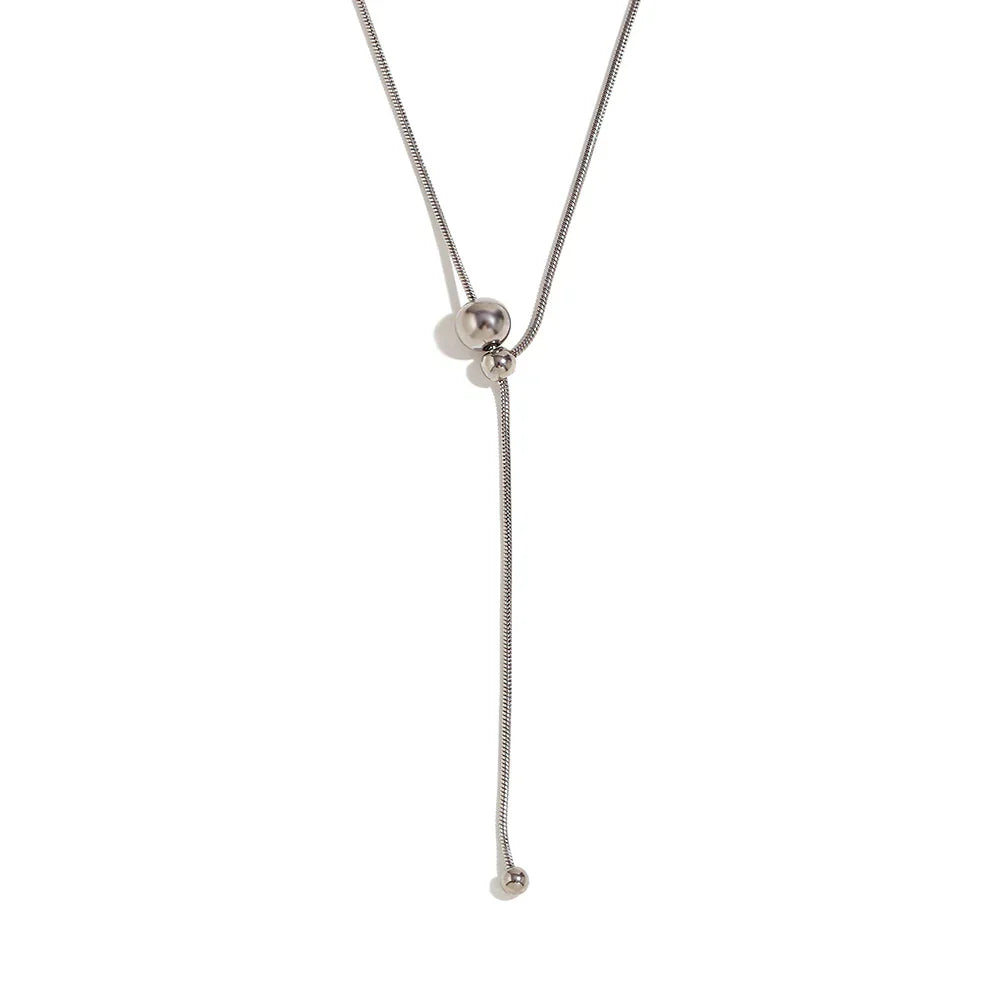 Colar Elegante Y-Shaped com Zircônia Banhado a Ouro 18K