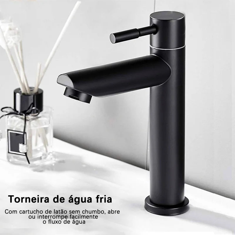 Torneira de Alça Única Vertical Elegante Para Banheiro