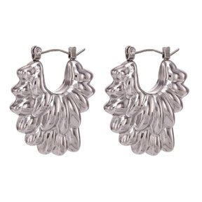 Brincos Pétala Dupla Banhados a Ouro 18K