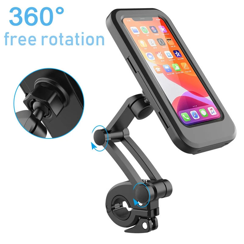Suporte universal para celular para motocicleta, à prova d'água, gps, rotação 360 °, ajustável, para motocicleta