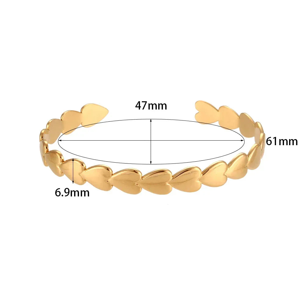 Pulseira Coração Trançado Banhada a Ouro Burnetts