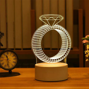 Luminária 3D Criativa Noturna