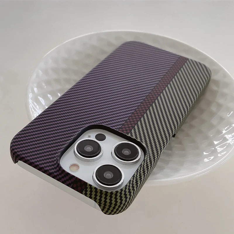 Capinha Para Iphone de Luxo em Fibra de Carbono