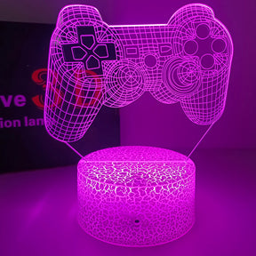 Não perturbe o jogador no trabalho luz noturna 16 cores mudando gamepad lâmpada ilusão 3d para playstation4 para homens adolescentes e crianças