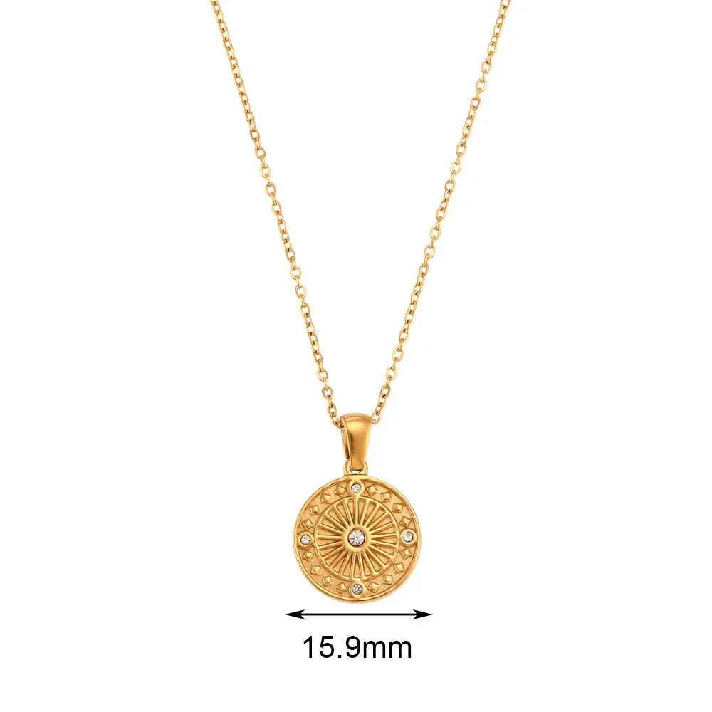 Colar Moeda Minimalista Banhado a Ouro