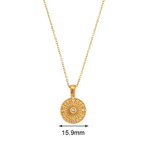 Colar Moeda Minimalista Banhado a Ouro