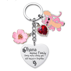 Cute Cartoon Stitch Couple Necklace Stainless Steel Heart Pendant Neck Chain Lovers Best Friends Jewelry Gift